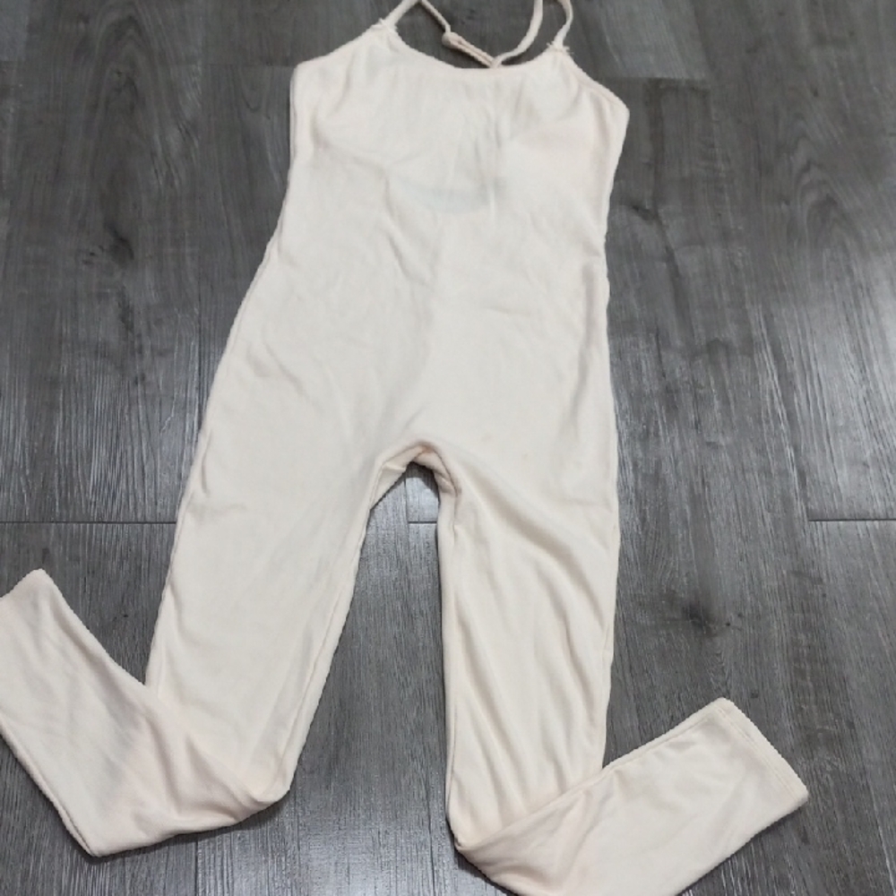 Cream Sleeveless Jumpsuit - Homebody